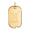 10k Yellow Gold United States Naval Academy NAVY Small Dog Tag