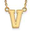 14k Yellow Gold Small Vanderbilt University Logo Necklace