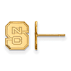 10k Yellow Gold North Carolina State Block S Extra Small Post Earrings