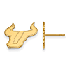 14k Yellow Gold University of South Florida Logo Post Earrings