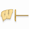14kt Yellow Gold University of Wisconsin Extra Small Post Earrings