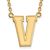 10k Yellow Gold Vanderbilt University Logo Necklace 3/4in
