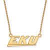 10k Yellow Gold Eastern Kentucky University Small EKU Necklace
