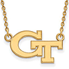 10k Yellow Gold Georgia Tech GT Small Necklace