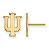 14kt Yellow Gold Indiana University Logo Small Post Earrings