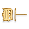 14kt Yellow Gold Detroit Tigers Logo Post Earrings