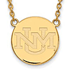 14k Yellow Gold University of New Mexico UNM Disc Necklace