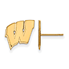 14kt Yellow Gold University of Wisconsin Small Post Earrings