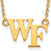 Wake Forest University WF Necklace 10k Yellow Gold