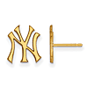 10kt Yellow Gold New York Yankees Small Post Earrings