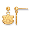 14kt Yellow Gold Auburn University Dangle Ball Earrings