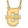 College of Charleston Logo Necklace 3/4in 10k Yellow Gold