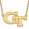10k Yellow Gold Georgia Tech Logo Necklace