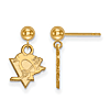 14k Yellow Gold Pittsburgh Penguins Dangle Ball Earrings