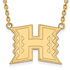University of Hawaii Logo Necklace 3/4in 14k Yellow Gold