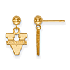 14kt Yellow Gold University of Virginia Dangle Ball Earrings