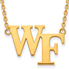 Wake Forest University WF Necklace 3/4in 10k Yellow Gold