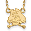 East Carolina University Skull Pendant on Necklace 10k Yellow Gold