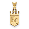 14kt Yellow Gold 5/8in Kansas City Royals Crown Pendant
