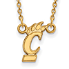 University Of Cincinnati Logo Pendant Necklace Small 10k Yellow Gold