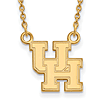 University of Houston UH Pendant Necklace Small 10k Yellow Gold