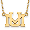 10k Yellow Gold University of Montana UM Necklace 
