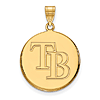 14k Yellow Gold 3/4in Tampa Bay Rays Pendant