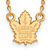 14k Yellow Gold Small Toronto Maple Leafs Pendant with 18in Chain