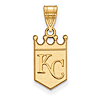 14kt Yellow Gold 5/8in Kansas City Royals Crown Logo Pendant