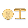 14kt Yellow Gold Texas Tech University Round Cuff Links