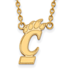 Univ. of Cincinnati Bearcat Pendant Necklace 3/4in 14k Yellow Gold