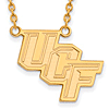 University of Central Florida Logo Necklace 3/4in 10k Yellow Gold