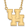 University of Houston 3/4in UH Pendant on 18in Chain 14k Yellow Gold