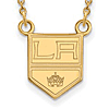 Los Angeles Kings Logo Pendant on Necklace 10k Yellow Gold
