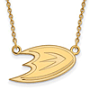 14k Yellow Gold Small Anaheim Ducks Pendant with 18in Chain