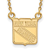 New York Rangers Logo Pendant on Necklace 14k Yellow Gold