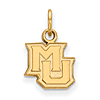 Marquette University MU Pendant 1/2in 10k Yellow Gold
