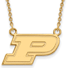 10k Yellow Gold Purdue University Small Necklace