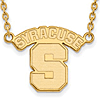 14k Yellow Gold Syracuse University S Logo Necklace 3/4in
