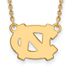 University of North Carolina NC Pendant Necklace Small 10k Yellow Gold