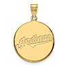 14k Yellow Gold 3/4in Cleveland Indians Pendant