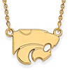 Kansas State University Wildcat Pendant on Necklace 14k Yellow Gold