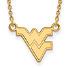 10k Yellow Gold Small West Virginia University WV Pendant 18in Chain