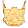 14kt Yellow Gold Auburn University Pendant with 18in Chain
