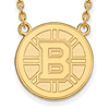 10k Yellow Gold Boston Bruins B Necklace
