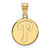 10kt Yellow Gold 5/8in Philadelphia Phillies Logo Pendant