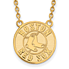 14kt Yellow Gold 5/8in Boston Red Sox Pendant on 18in Chain