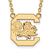 University of South Carolina Logo Necklace 10k Yellow Gold