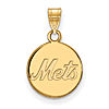 10kt Yellow Gold 1/2in New York Mets Disc Pendant