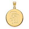 10k Yellow Gold 3/4in San Diego Padres Pendant